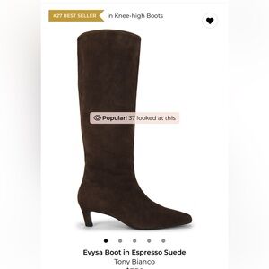 Tony Bianco Evysa Espresso Suede Heeled Boots